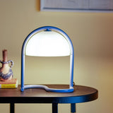 Bloomingville Favour Tischlampe Blau Acryl 24,5x29,5cm