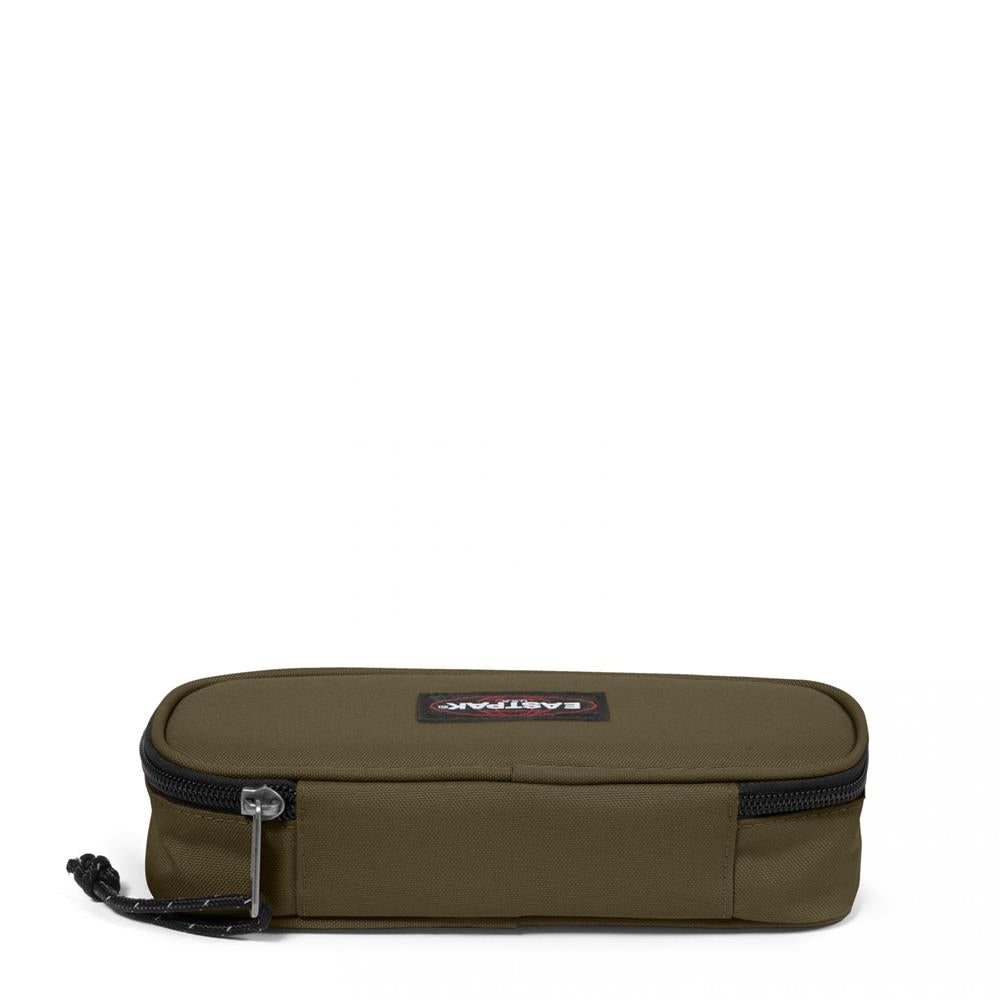 Eastpak OVAL SINGLE, Federmäppchen, Army Olive (grün), mittelgroße Federmappe, Federtasche