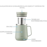 LocknLock Metro Teetasse 400 ml Violett - Thermobecher mit Teesieb Edelstahl auslaufsicher