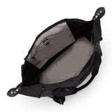 Kipling ART M, multifunktionale Tragetasche, Signature Emb (schwarz), Reisetasche mit Trolleyhalterung