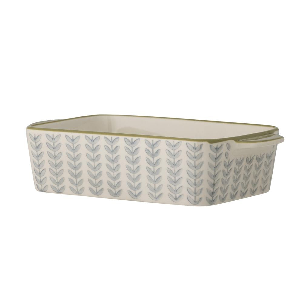 Bloomingville Maple Ofenform, Blau, 20,5x12,5cm, Steingut, dänisches Design