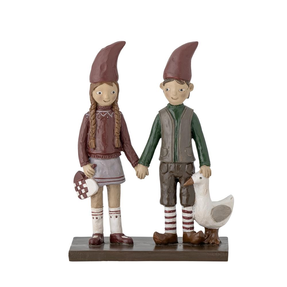Bloomingville Elion Deko, Bunt, Weihnachtsfigur aus Polyresin