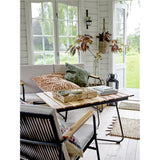 Bloomingville Lecia Serviertablett-Set aus Jute, Bambus & Metall – 3er Set