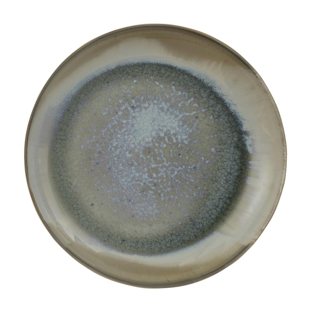 Bloomingville Heather Servierplatte Braun/Beige 35cm Steingut Servierschale Boho Design