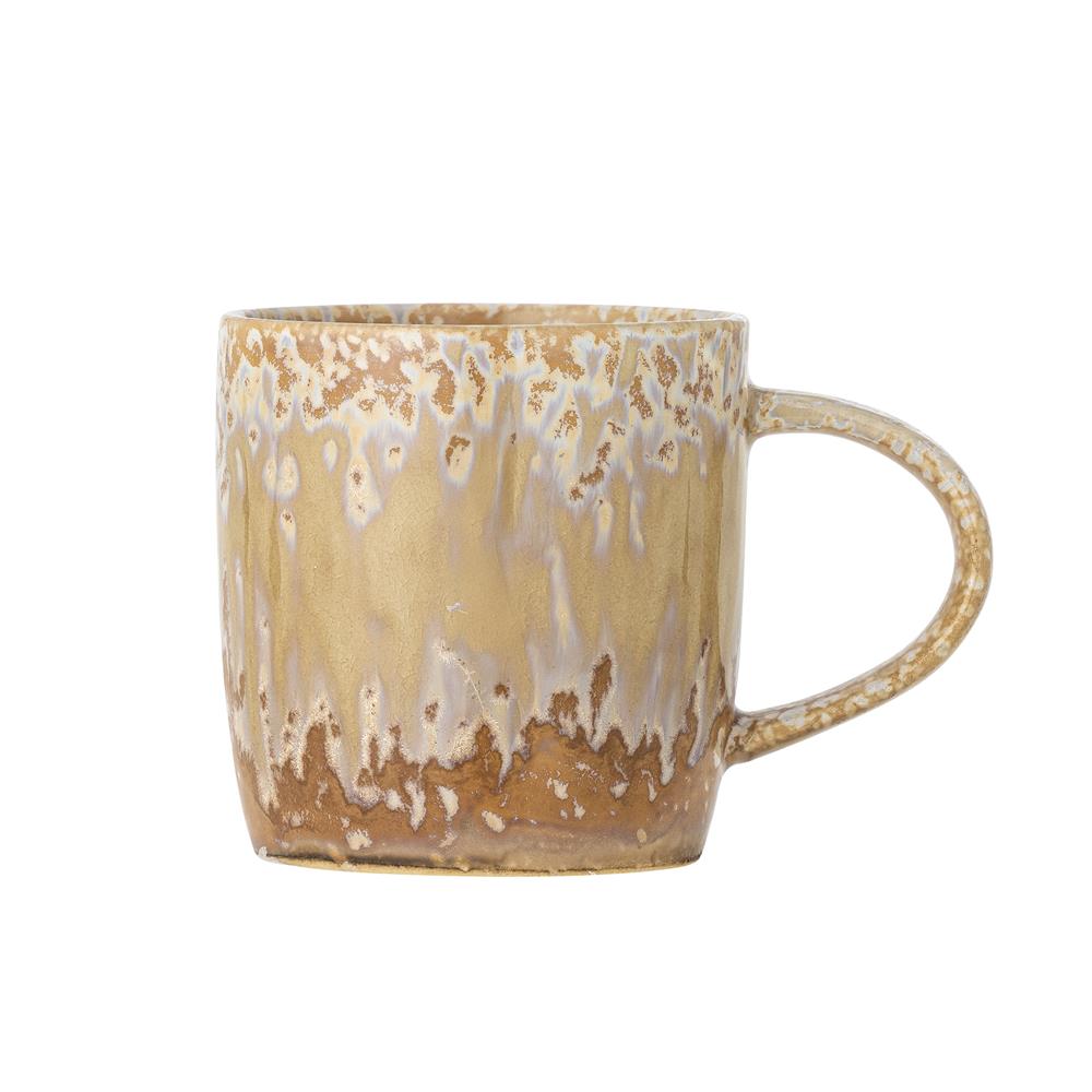 Bloomingville Milani Becher, 400 ml – Brauner Steingutbecher mit reaktiver Glasur und natürlichem Farbspiel