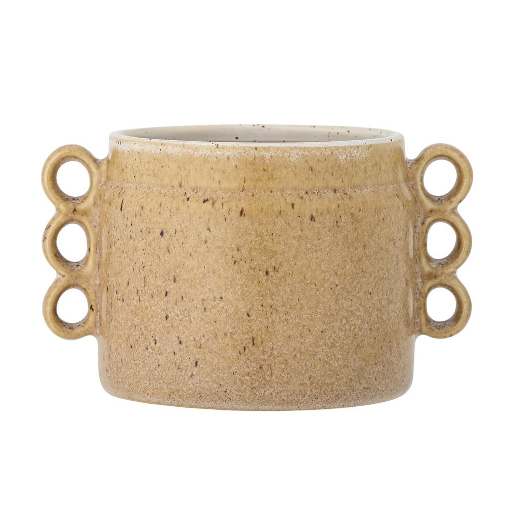 Bloomingville Souri Blumentopf Braun Steingut D15xH12 cm Terracotta-Optik