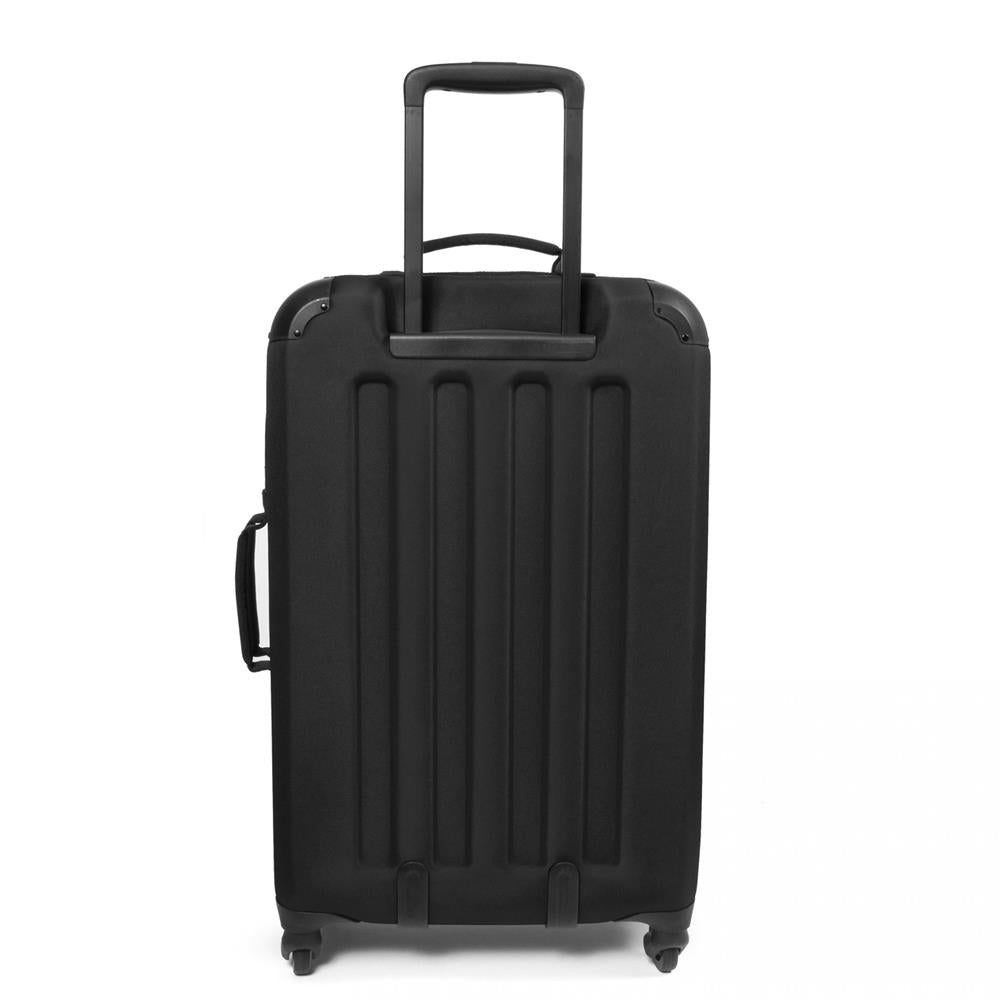 Eastpak TRANZSHELL M, Reisetrolley, Black (schwarz), 56L, Rollkoffer mit 4 Rädern und TSA-Schloss