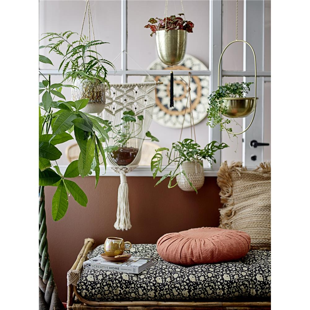Bloomingville Rezan Hängender Blumentopf Steingut Natur 16,5 x L75 x H16 cm Boho