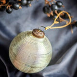 Bloomingville Nitin Weihnachtsanhänger Gold Glas Christbaumschmuck 10 cm