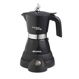 Ariete Moka Aroma Elektrische Espressokanne, Schwarz, 2-4 Tassen, für Mokka nach italienischer Art