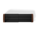 Umbra Bellwood Dreistufiges Gewürzregal, Erweiterbarer Küchen Organizer in Schwarz/Walnuss