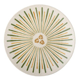 Bloomingville Heikki Servierplatte – grüne Steingutplatte, handbemalt, 35 cm