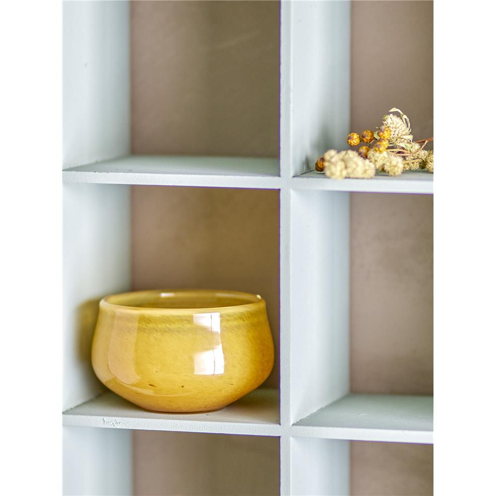 Bloomingville Jose Teelichthalter in Gelb, 5cm, aus Glas