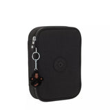 Kipling 100 PENS, Federmäppchen, Black Noir (schwarz), Große Federmappe 1,5L Stifte Etui Tasche