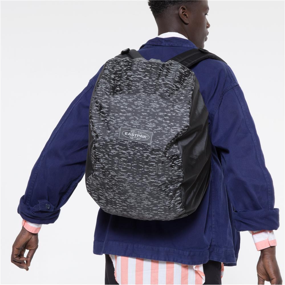 Eastpak CORY, Regenschutz, Drops (schwarz), Regenhülle für Rucksack, Universalgröße