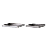 Bloomingville Cody Tablett in Schwarz 2er Set aus Metall