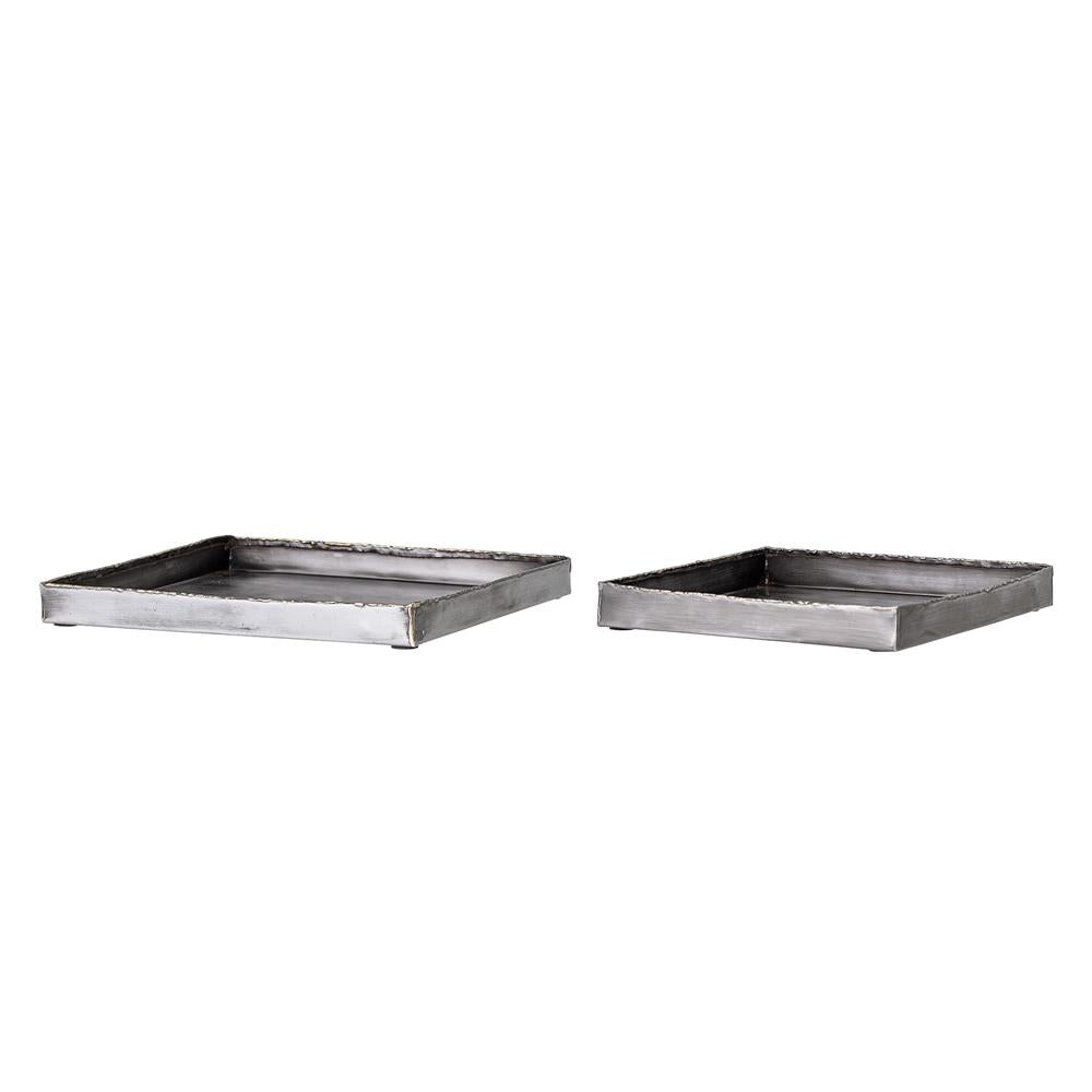 Bloomingville Cody Tablett in Schwarz 2er Set aus Metall