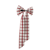 Bloomingville Ruby Weihnachtsschleife, Rot, Stoffschleife mit Clip 53 cm