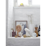 Bloomingville Halfdan Vase 11,5 x 14 cm Weiß Steingut Blumenvase Dekovase dänisches Design