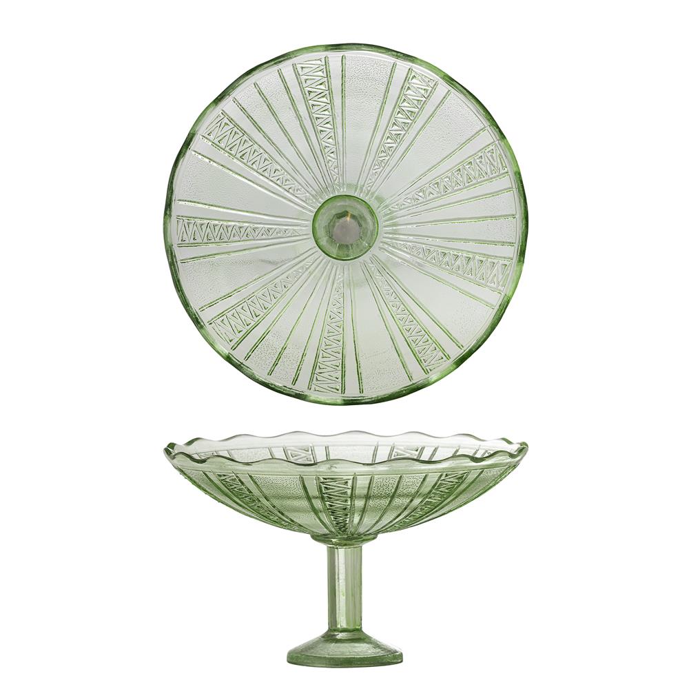 Bloomingville Kaddy Servierschale – Grünes Statement-Piece aus recyceltem Glas