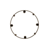 OYOY Perle Adventskerzenhalter – Rund, Ø 31,5, aus gebräuntem Messing beschichtetem Metall