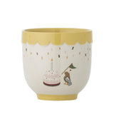 Bloomingville MINI Celebrate Tasse, Gelb, Steingut, Kinderbecher, Kindertasse, dänisches Design