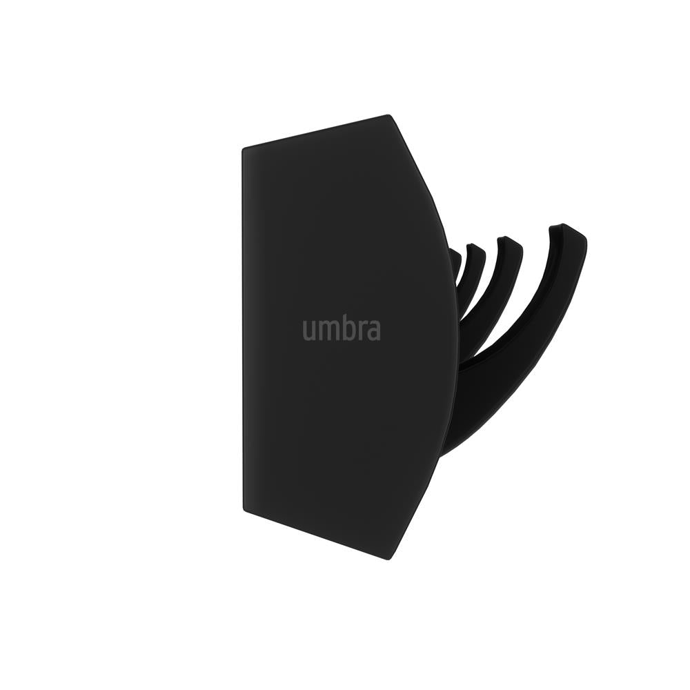 Umbra Flip Wandgarderobe, Garderobenleiste in Schwarz, mit 8 beweglichen Haken in Schwarz