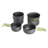 NILS CAMP Camping Kochgeschirr Set XL - leichtes Outdoor Topfset aus Aluminium für Camping & Trekking