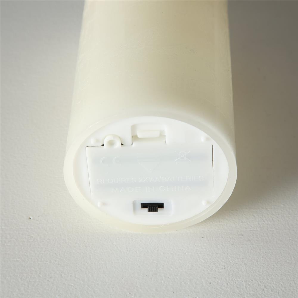 BOLTZE LED-Kerze Bino 15cm in Cremeweiß aus Wachs batteriebetrieben