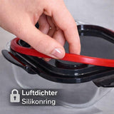 LocknLock Glas Frischhaltedose 2000 ml - Ofenform mit Deckel, mikrowellengeeignet, auslaufsicher