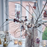 Bloomingville Peo Mäuse Anhänger, Natur, Wollfiguren 3er Set Weihnachtsdeko