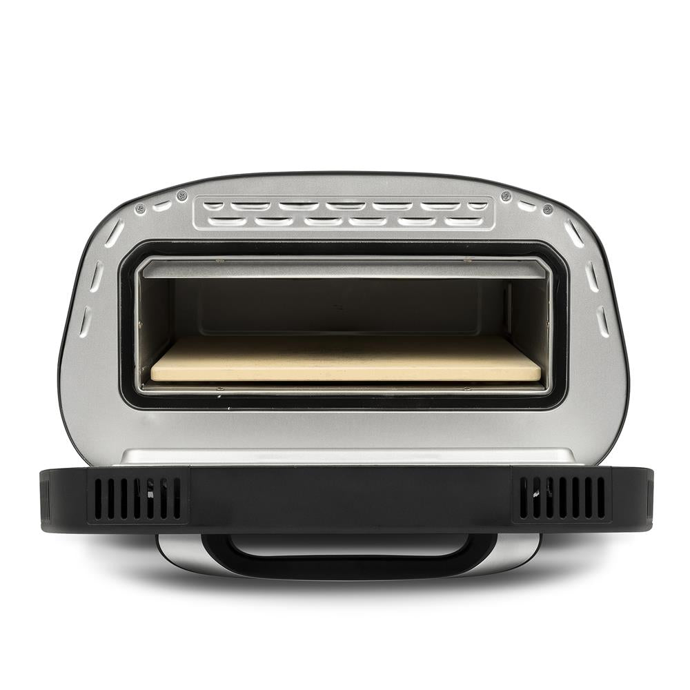 G3Ferrari Pizzaofen Pizza Pronto elektrischer Pizzaofen Pizzamaker schwarz bis 430°C Schamottstein Display