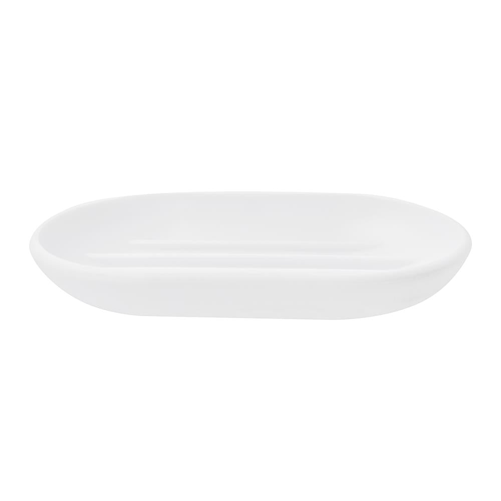 Umbra Touch Seifenschale, ovale Seifenablage mit Soft Touch Finish, in Weiß