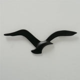 BOLTZE Wandobjekt Möwe Birdy 2er Set Schwarz Wanddeko Vögel Metall Maritimes Skandinavisches Design