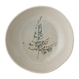 Bloomingville Bea Suppenteller, Natur, 21cm, Steingut, mit Blumenmotiv, dänisches Design