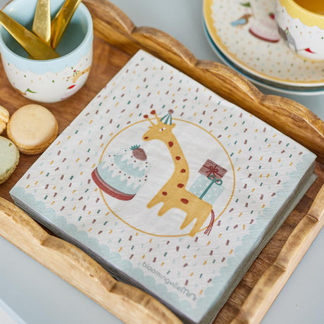 Bloomingville MINI Celebrate Servietten Blau Papier 33cm 20er Pack