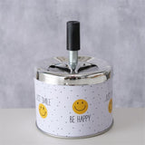 BOLTZE Sturmaschenbecher Smiley aus Edelstahl mit freundlichem Motiv