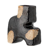 Bloomingville Ollia Vase aus Steingut in Schwarz – dekorative Vase fürs Wohnzimmer