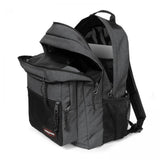 Eastpak PINZIP, Großer Rucksack, Black Denim (grau), 38L, mit Flaschenhalter und Laptopfach
