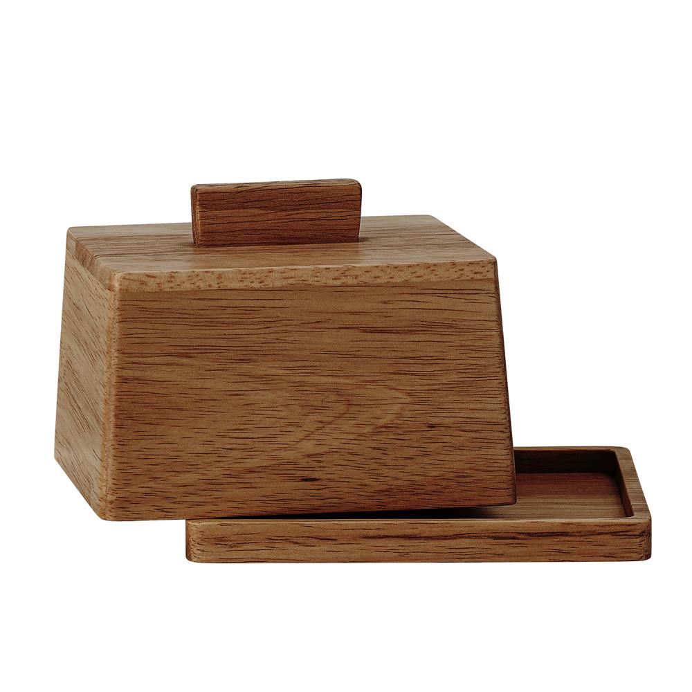 Bloomingville Basil Butterdose Braun Akazienholz Butterkästchen Butterbox dänisches Design