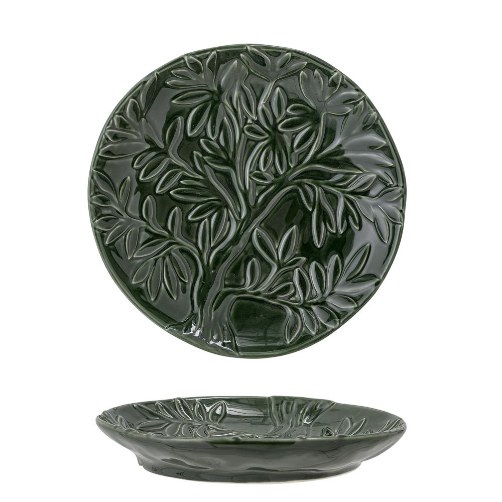 Bloomingville Savanna Teller Grün rund 19 cm Steingut Schale Servierschale dänisches Design