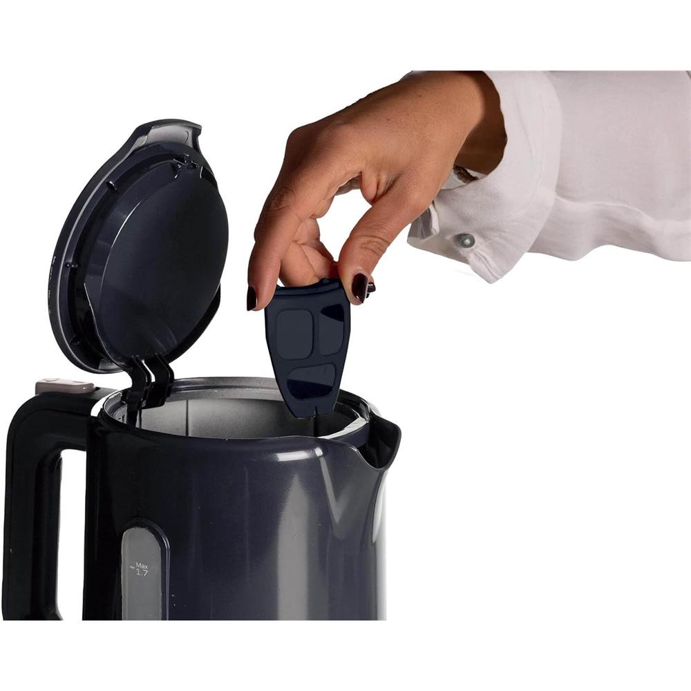Ariete Breakfast Wasserkocher, Dunkelgrau, 1,7L, Wasserstandsanzeige, 2200W, Klassisches Design