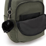 Kipling SEOUL S, Kleiner Schulrucksack mit 11-Zoll-Tabletfach, 14L, Green Moss (grün)