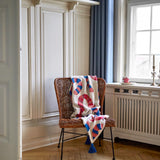 Bloomingville Candice Decke bunt aus recycelter Baumwolle Wohndecke mit Quasten 160x130 cm