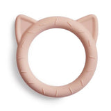 Mushie Beißring Katze, Blush, aus Silikon, BPA-frei