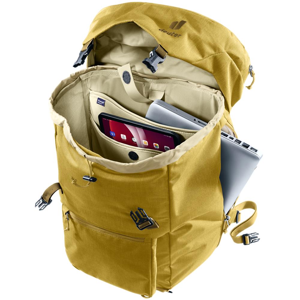 deuter Walker 24, Lifestyle-Rucksack, kelp (beige), 24L, mit Flaschenhalter und Laptopfach