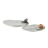 Bloomingville Bleak Servierplatten-Set Grau Steingut 2-teilig