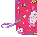 NILS Mikrofaser Kinderhandtuch 160x80 cm Unicorn - leichtes Handtuch für Camping, Strand & Schule