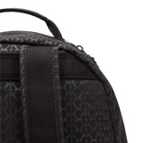 Kipling SEOUL L, Großer Schulrucksack mit 15-Zoll-Laptopfach, 27L, Signature Emb (schwarz)