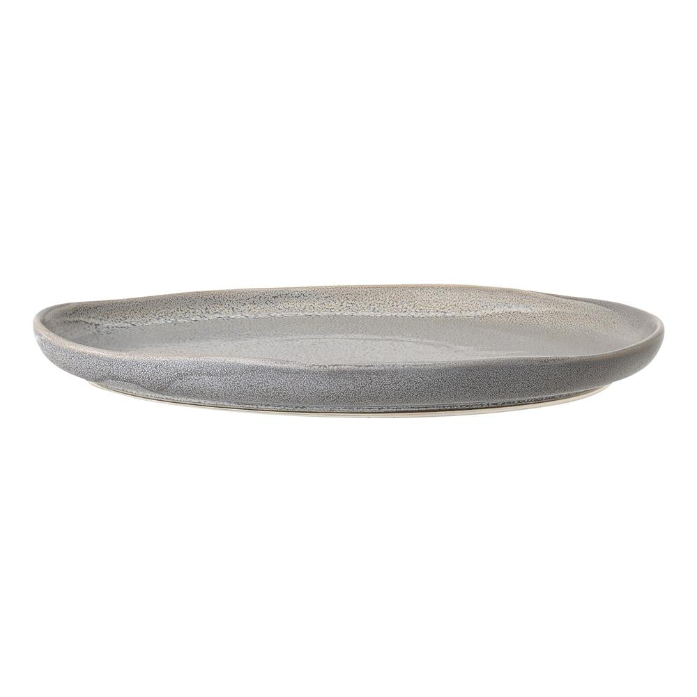 Bloomingville Kendra Teller in Grau 27,5cm aus Keramik Wabi-Sabi Look im nordisch dänischem Design
